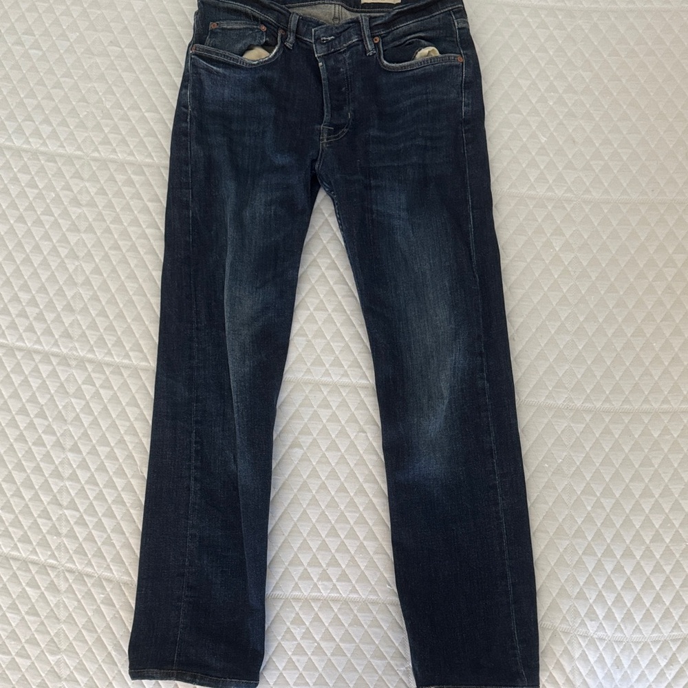 All Saints Men's Deep Indigo Slim Straight Jeans